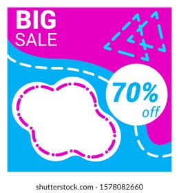 sale poster promotion product. social media template content. vector illustration