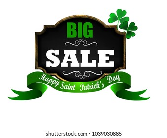 Sale poster for St. Patrick s Day. Vector