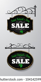 Sale poster for St. Patrick s Day. Vector