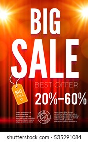 Sale Poster Template. Colorful Spotlight Design. Vector illustration.