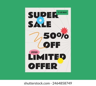 Sale poster template design promotion