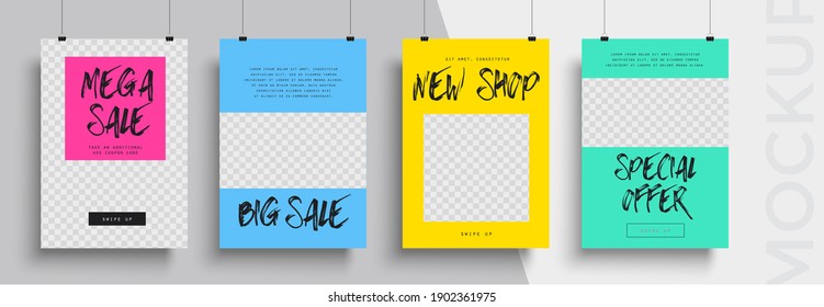 Sale poster template. Easy to adapt to brochure, annual report, magazine, poster, card, corporate presentation, portfolio, flyer, banner, website, app