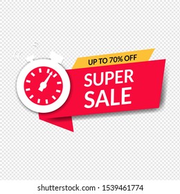 Sale poster With Transparent Background With Gradient Mesh, Vector Illustration
