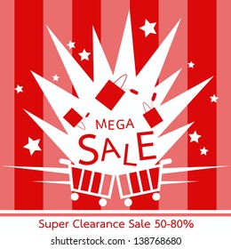 Sale poster, vector