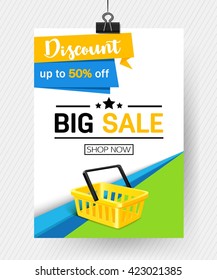 Sale poster. Vector eps 10 format.