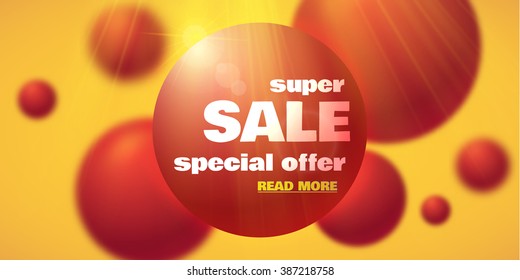 Sale poster. Vector illustration.