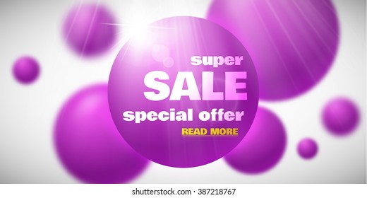 Sale poster. Vector illustration. 