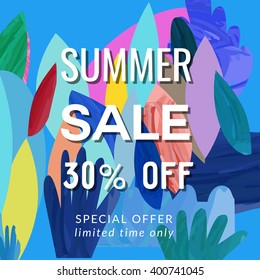 Sale poster. Vector illustration