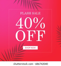 Sale Poster, Vector Illustration, With Gradient Mesh