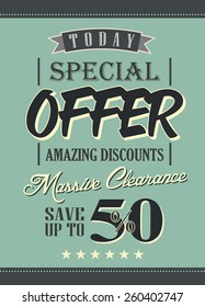 Sale Poster Vector Typography Design