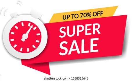 Sale poster With White Background With Gradient Mesh, Vector Illustration