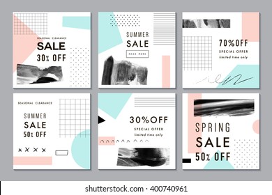 Sale posters. Vector illustration