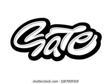 Sale. Premium handmade vector lettering and calligraphy phrase for invitation, greeting card, t-shirt, prints, social media, banners and posters .Vector illustration.