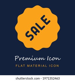 Sale premium material ui ux isolated vector icon in navy blue and orange colors