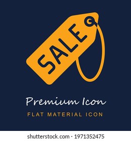 Sale premium material ui ux isolated vector icon in navy blue and orange colors