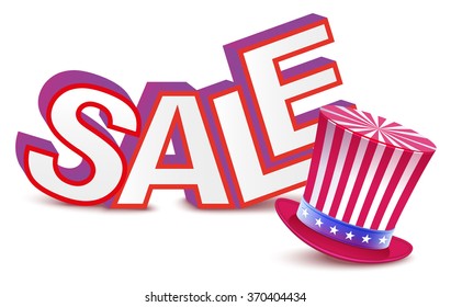 Sale Presidents Day. Illustration