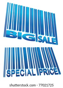 sale price barcode set isolated on white