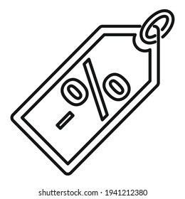 Sale price tag icon. Outline Sale price tag vector icon for web design isolated on white background