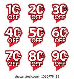 sale, price, tag, off, label, discount, sticker, 50, set, illustration, vector, red, icon, offer, design, sign, business, promotion, collection, stickers, tags, isolated, season, 20, background