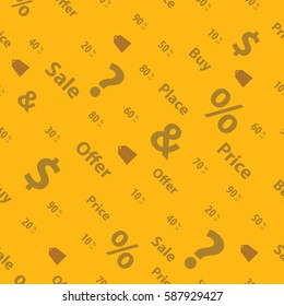 Sale price tag pattern, seamless ,Vector illustration