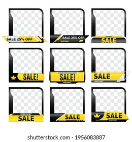 sale product frame promotion tag design for marketing