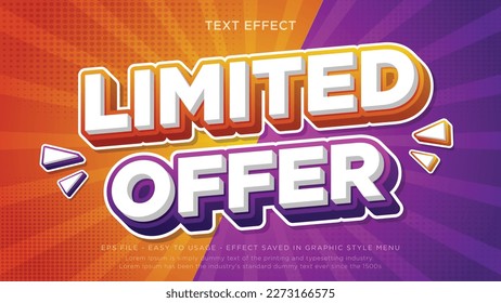 Sale promotion 3d editable text effect