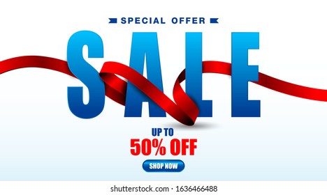 Sale promotion advertising banner template. Vector illustration. EPS 10