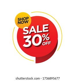sale promotion badge 30% off