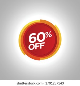 sale promotion badge 60% off