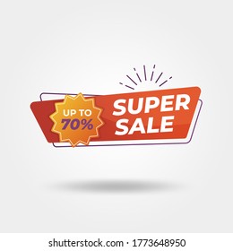 Sale promotion  banner template design, Mega sale ,special offer , , super sale concepts. Vector illustration.