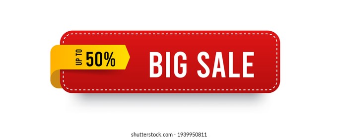 Sale promotion banner template design, Big sale special offer. Vector illustration.