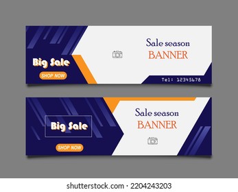 Sale Promotion Banner Template On The Grey Background Business And Marketing Concept For Media, Website, Poster Banner Template, Copy Space For Text Or Design