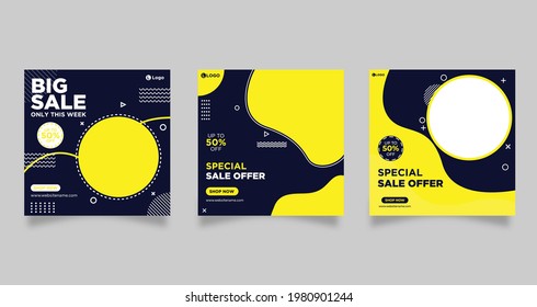 Sale promotion banner template for web and social media post