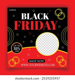 sale promotion, featuring the text "Up to 35% off," a placeholder for a logo and an image, along with a prompt to "Shop Now" at a specified website.