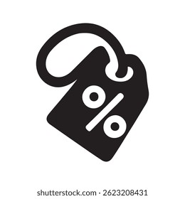 Sale and promotion label icon in flat design