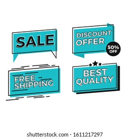Sale promotion label tags vector collection. Discount offer design template.