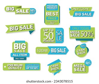 Sale promotion labels. Labels, tags and stickers. Vector illustration