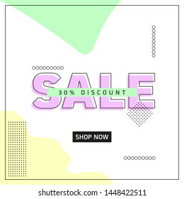 Sale Promotion Poster or banner. Promotion and shopping template.