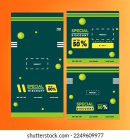 sale promotion social media template banner. Modern social media post vector, fully editable template design.