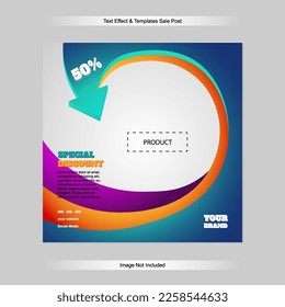 sale promotion social media template banner. Modern social media post vector, fully editable template design.