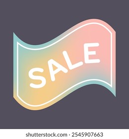 Sale promotion sticker in retro style