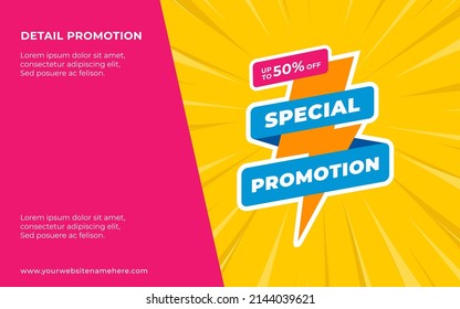 Sale promotion template design premium vector