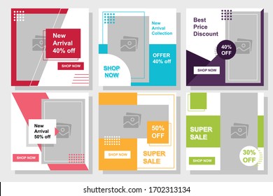 Sale promotion template social media post Premium Vector
