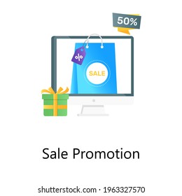 Sale promotion vector in flat gradient style 