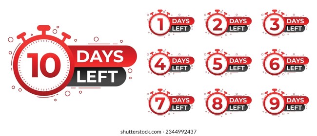 Sale Promotional number of days countdown timer banner