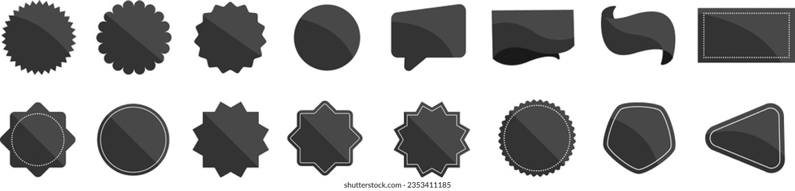 Sale quality tags and labels. Set of sale sticker, price tag, starburst, quality mark. Sunburst badges. Template banner shopping badges. Vector illustration