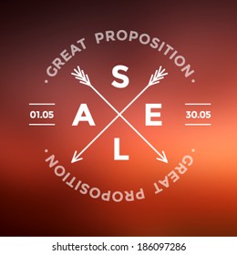 Sale Quote Typographical Red Background
