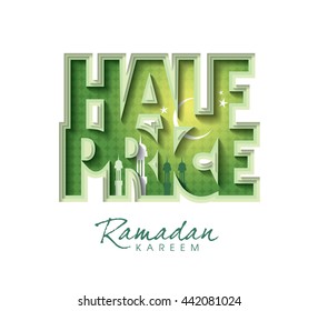 Sale Ramadan concept vector banner. sale layout design. Holy month of muslim. Crescent Moon Ramadan. Vector illustration.