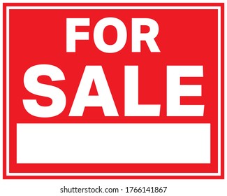 Basic House Sale Sign Vector Format Stock Vector (Royalty Free ...