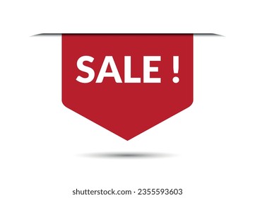 ilustración vectorial de diseño de banderín rojo de venta
